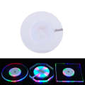 100x4mm Round LED Light Up Acrylic Coaster Transparent Crystal Base(Colorful Light)