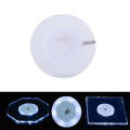 100x4mm Round LED Light Up Acrylic Coaster Transparent Crystal Base(White Light)