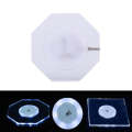 100x4mm Octagonal LED Light Up Acrylic Coaster Transparent Crystal Base(White Light)