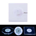 100x4mm Square LED Light Up Acrylic Coaster Transparent Crystal Base(White Light)