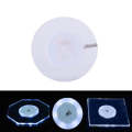 100x10mm Round USB Charging LED Light Up Acrylic Coaster Transparent Crystal Base(White Light)