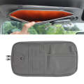 Car Sun Visor Decorative Storage Bill Glasses Holder, Color: Gray With 2 Zipper