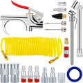 20 In 1 Air Compressor Kit 1/4 Inch NPT Air Tool Kit With 7.5m Coil Nylon Hose