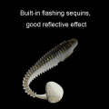 50pcs Threaded T-Tail Two Color Soft Baits Lures, Size: 5.5cm(Loach Color)