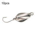 10pcs 2g Butterfly Single Hook Spoon Type Horse Mouth Melon Sequins False Lures Fishing Lures(Sil...