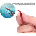 5bags 100pcs/bag 3.5cm Fishy Red Earthworm Fake Bait Luminous Fish Lure(Red)