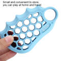 Honeycomb Elastic Finger Exerciser Hand Grip Strengthener Training Grip Ring 40LB Light Blue