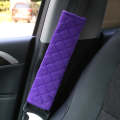Car Seat Belt Protector Soft Extended Shoulder Pads, Color: Purple Square