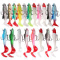 5pcs Roadrunner Soft Lures Leadheads Luminous Lures(Pink  T Tail)