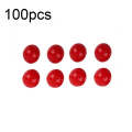 100pcs 8mm TPR Floating Bait Ball Float Water Fake Soft Bait(Red Strawberry Flavor)