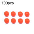 100pcs 8mm TPR Floating Bait Ball Float Water Fake Soft Bait(Orange)