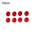 40pcs 16mm TPR Floating Bait Ball Float Water Fake Soft Bait(Red Strawberry Flavor)