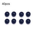 40pcs 16mm TPR Floating Bait Ball Float Water Fake Soft Bait(Black)