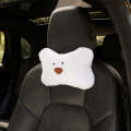 Car Cartoon Bear Plush Seat Upholstery Pillow, Color: Headrest White
