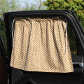 Car Heat Insulation Blackout Cartoon Cotton Sunshade(Coffee Wave Point)