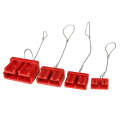 5pcs Anderson Plug Wire Rope Dust Cover Power Connector Insert, Color: 50A Red
