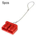 5pcs Anderson Plug Wire Rope Dust Cover Power Connector Insert, Color: 175A Red