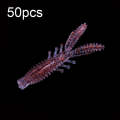 50pcs Small Reverse Threaded Floating Inverted Shrimp Bait(Flash Red)