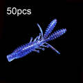 50pcs Small Reverse Threaded Floating Inverted Shrimp Bait(Navy)