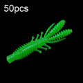 50pcs Large Reverse Threaded Floating Inverted Shrimp Bait(Green)