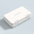 24 Grid Large Capacity Sealing Pills Case 3 Times A Day 7 Day Medicine Organizer Box(White)