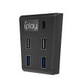 iplay HBP-308 For Sony PS5 5 in 1 Game Console USB3.0 HUB Connection Transmission Extender(Black)