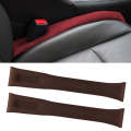 2pcs Car Seat Gap Plugs Seat Upholstery(Brown)