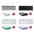 Dual-mode Bluetooth/Wireless Customized Hot Swap Mechanical Keyboard Kit + Red Shaft, Color: White