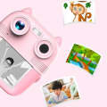 1080P Instant Print Camera 2.8-inch IPS Screen Front and Rear Dual Lens Kids Camera, Spec: Pink