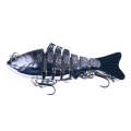 HENGJIA 10cm 24g Bionic Multi-Section Fish Bait Plastic Electroplating Fake Bait(4)