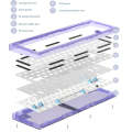 Hot Swap Shaft Wired RGB Back Light Customized Mechanical Keyboard Kit(Purple Transparent)