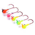 HENGJIA 5colors/set Lua Lead Head Hook Set Colorful Fish Hook Set, Specification: 7g