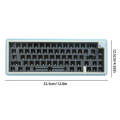 Bluetooth Wireless 3-mode RGB Backlit Gaming Mechanical Keyboard Aluminum Alloy Kit(Light Blue)