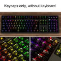 132 Keys DIY Customized Mechanical Keyboard Universal Transparent Crystal Keycap Black Transparen...