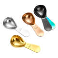 15ml 304 Stainless Steel Thickened Coffee Spoon With Scale Measuring Bean Spoon, Color: Colorful