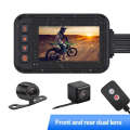 3-inch HD One-key Capture Dual-lens Motorcycle Waterproof Driving Recorder(Black)
