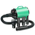 2100W Dog Dryer Stepless Speed Pet Hair Blaster Pet Water Blower 220V EU Plug(Green Black)