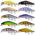 HENGJIA 5.7cm 3.4g Microbe Road Lures Slow Sinking Minnow Fake Bait, Color: 10 Colors Bagged