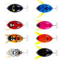 HENGJIA Insect Floating Water Bionic Bait Beetle Water Surface Bass Tap Fake Bait, Color: 8 Color...