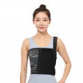 L One-shoulder One-piece Rib Fixation Strap Post-cardiothoracic Chest Girdle(Black)