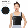 L One-shoulder One-piece Rib Fixation Strap Post-cardiothoracic Chest Girdle(Black)