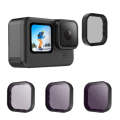 For GoPro Hero11 Black / HERO10 Black / HERO9 Black TELESIN Lens Filter, Spec: ND8/16/32+CPL
