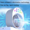 USB Spray Humidification Air Conditioning Fan Small Portable Desktop Air Cooler, Style: Charging ...