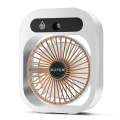 USB Charging Humidification Air Conditioner Fan Nano Spray Desktop Portable Cooling Fan(White)