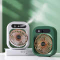 USB Charging Humidification Air Conditioner Fan Nano Spray Desktop Portable Cooling Fan(Green)
