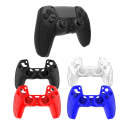For PS5 Gamepad Silicone Case Non-slip Texture Thickened Protective Cover(Red)