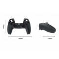 For PS5 Gamepad Silicone Case Non-slip Texture Thickened Protective Cover(Black)