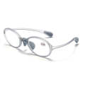 Portable Magnifying Glass Presbyopic Glasses Silicone Anti-Blue Light Reading Glasses, Degree: +3...