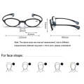 Portable Magnifying Glass Presbyopic Glasses Silicone Anti-Blue Light Reading Glasses, Degree: +2...