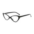 Street Stall Triangular Cat Eye Presbyopic Glasses, Degree: +100(Black)